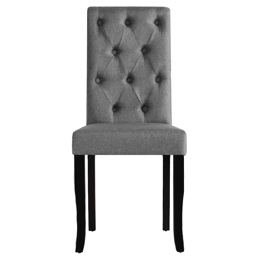 Vidaxl eetkamerstoelen 2 st stof donkergrijs