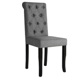 Vidaxl eetkamerstoelen 4 st stof donkergrijs