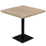 Vidaxl bistrotafel vierkant 80x80x75 cm mdf en staal eikenkleur