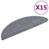 Vidaxl tappetini per autoadesivo 56x17x3 cm in feltro di grigio chiaro 15 m