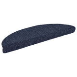 Vidaxl trapmatten zelfklevend 15 stuks 56x17x3 cm blauw halfrond