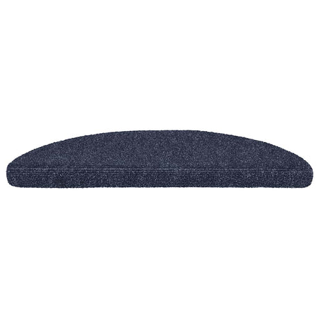 Vidaxl trapmatten zelfklevend 15 stuks 56x17x3 cm blauw halfrond