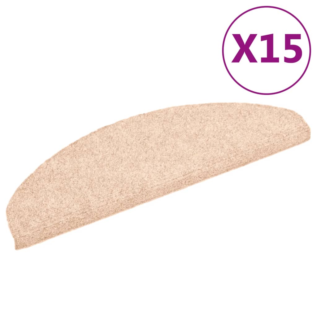 Vidaxl stair mats Self -adhesive 65x21x4 cm Needle felt felt -colored 15 sts