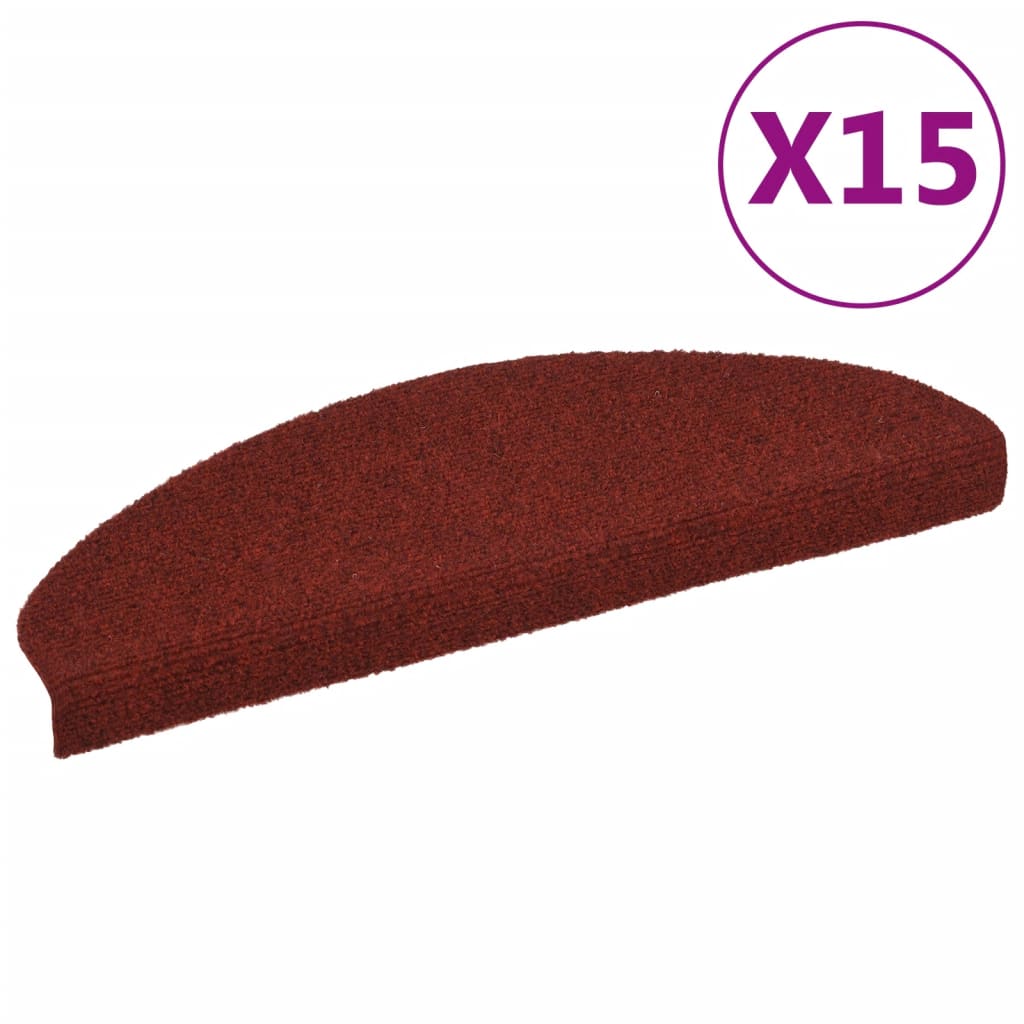 Vidaxl tappetini scale autoadesivo 65x21x4 cm ago rosso 15 m