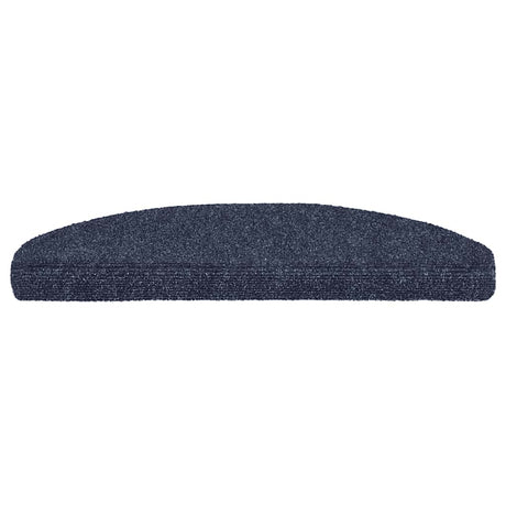 Vidaxl trapmatten zelfklevend 15 stuks 65x21x4 cm blauw halfrond groot