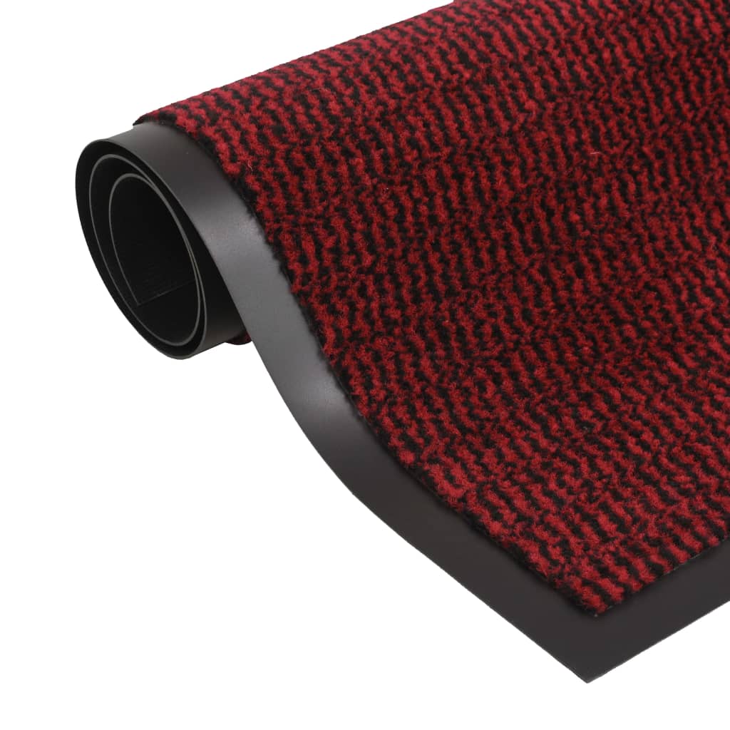 Vidaxl droogloopmat rettangolare trapuntato 60x90 cm rosso