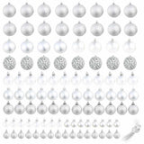 Vidaxl 100-delige kerstballenset 3 4 6 cm zilverkleurig