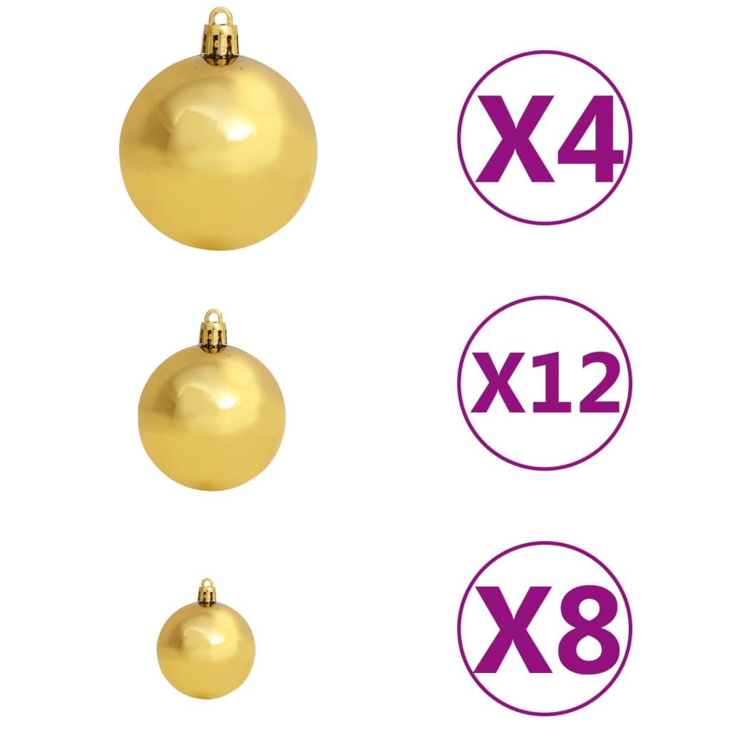 Vidaxl 100-teilige Weihnachtskugel Set 3 4 6 cm braune Bronze Farbe Goldfarbe