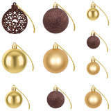 Vidaxl 100-delige kerstballenset 3 4 6 cm bruin bronskleur goudkleurig