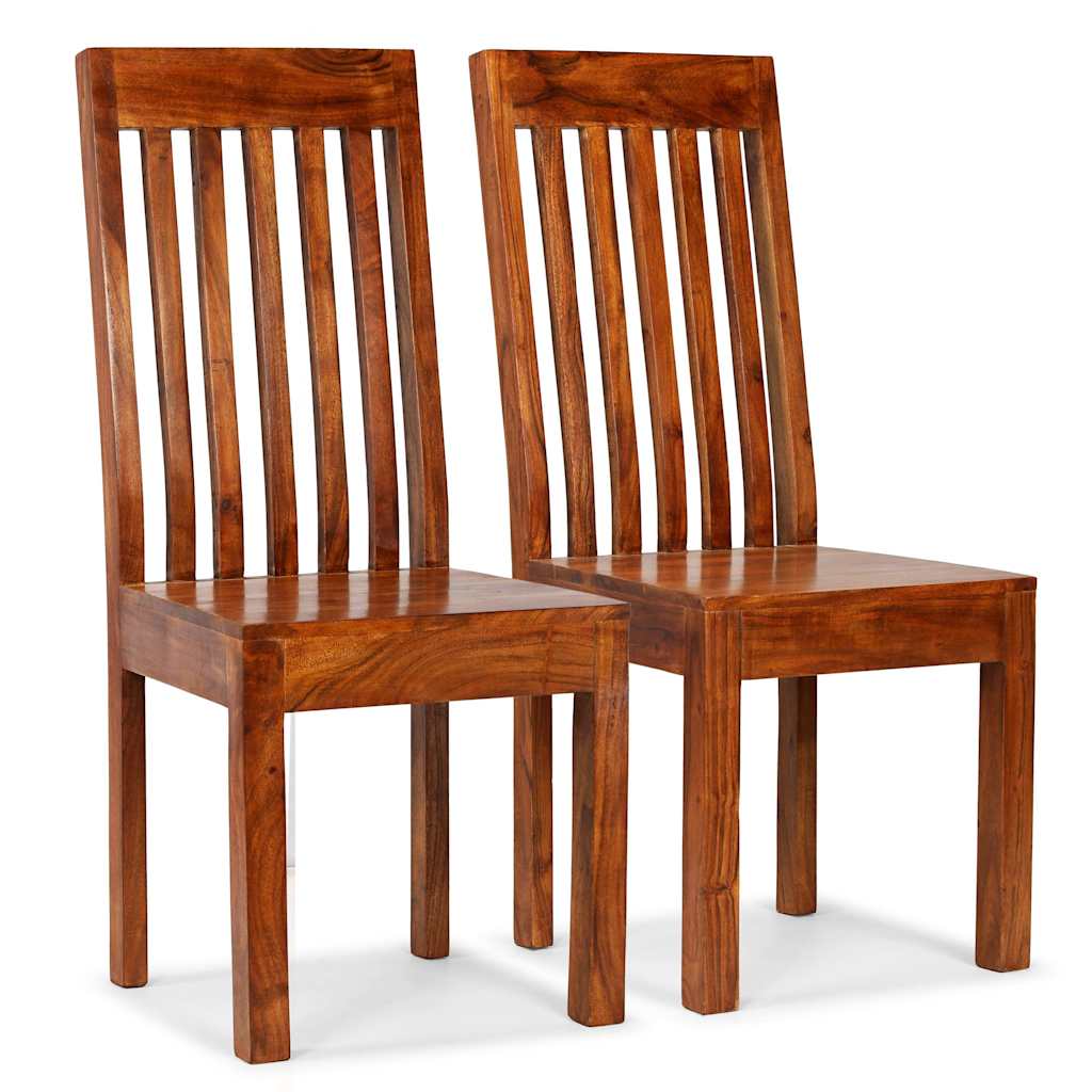 Vidaxl eetkamerstoelen 2 st modern hout met honingafwerking