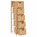 Vidaxl opbergset met 5 manden 25,5x37x100 cm waterhyacint