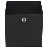 Scatole di archiviazione Vidaxl 10 pezzi 32x32x32 cm tessuto non tessuto nero