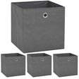 Vidaxl opbergboxen 4 st 32x32x32 cm nonwoven stof grijs