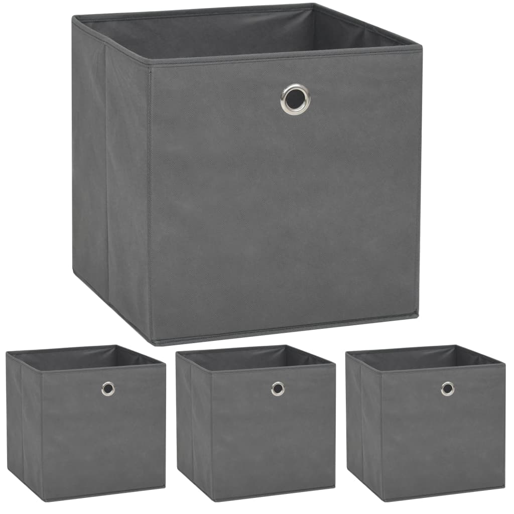 Vidaxl Späicherkëschten 4 PCs 32x32x32 cm nonwove Stoff