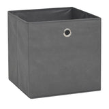 Vidaxl opbergboxen 10 st 32x32x32 cm nonwoven stof grijs