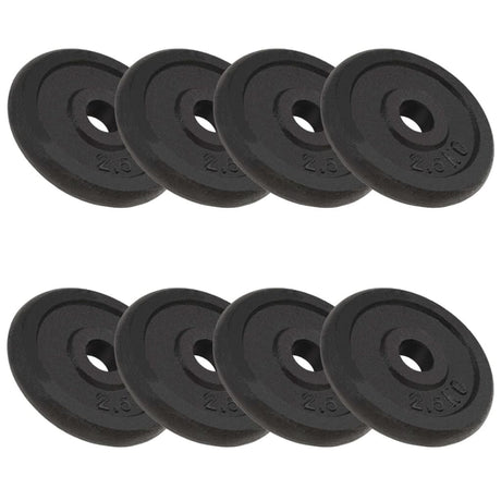 Vidaxl halterschijven 8 st 8x2,5 kg gietijzer