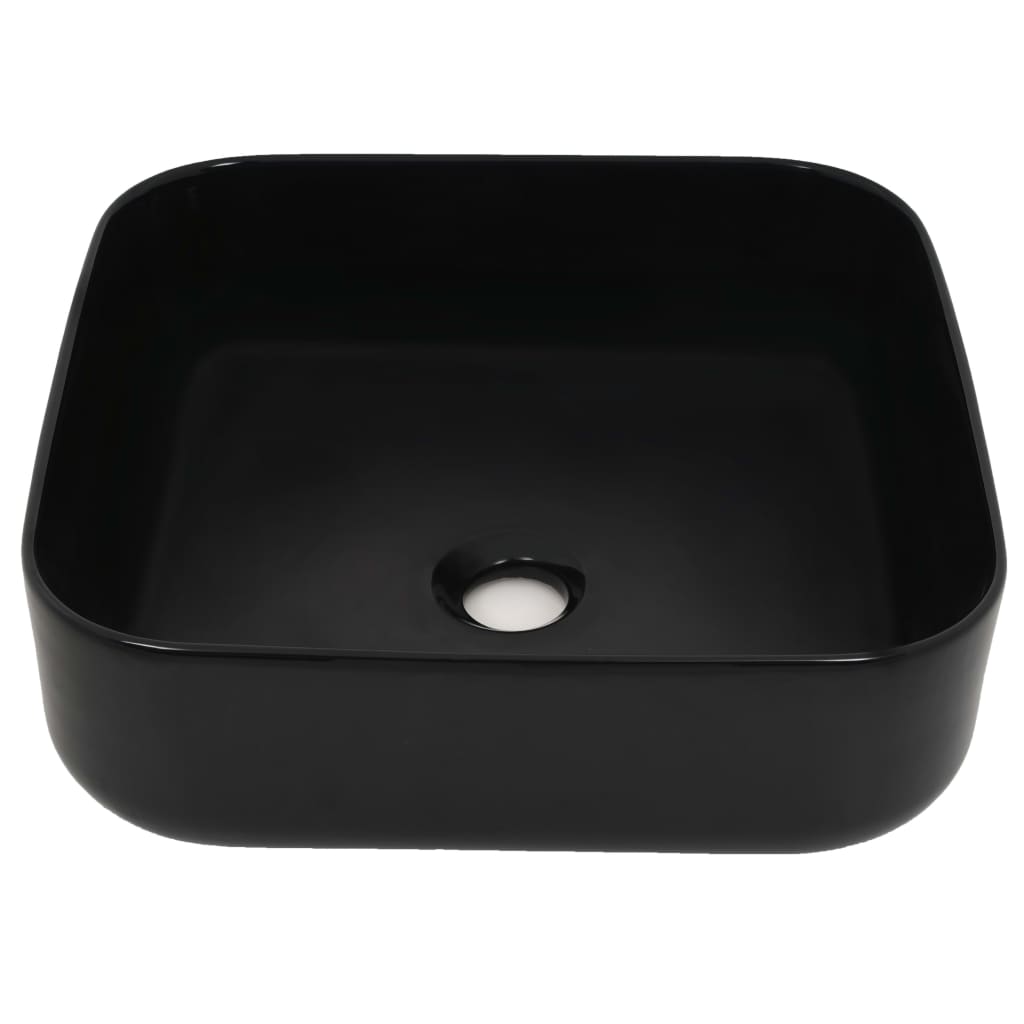 BIDAXL WASHBASIN SQUARE 38X38X13,5 cm keramisk svart