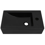 BIDAXL WASHBASIN MED TAP HOLE RECTANGULAR 46X25.5X12 CM KERAMISK Black