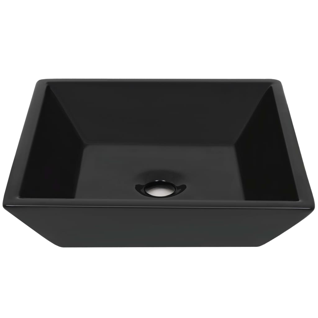 Vidaxl Washbasin Square 41.5x41.5x12 cm en céramique noir