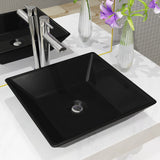 Vidaxl Washbasin Square 41.5x41.5x12 cm en céramique noir