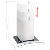 Vidaxl wandafzuigkap 756 m³ u led 60 cm roestvrij staal
