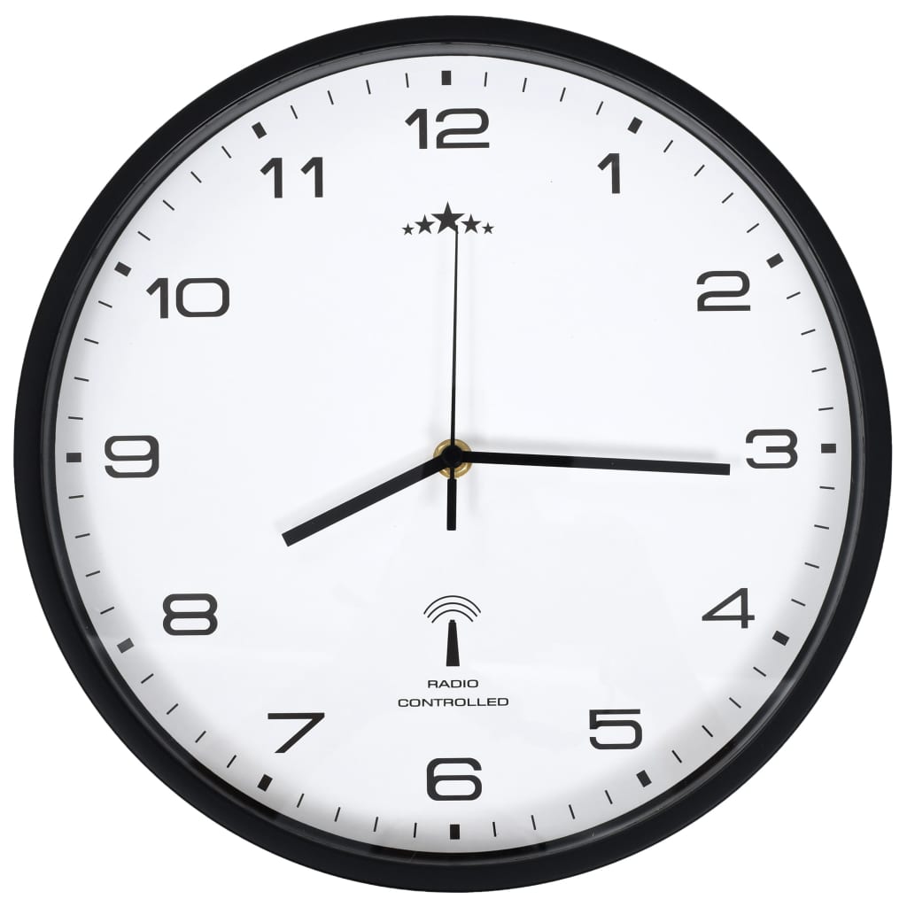 Horloge murale vidaxl avec calendrier quartz-31 cm blanc et noir