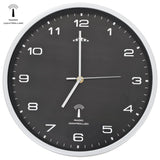 Reloj de pared Vidaxl con reloj de radio de cuarzo de 31 cm de 31 cm negro