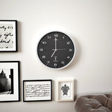 Reloj de pared Vidaxl con reloj de radio de cuarzo de 31 cm de 31 cm negro