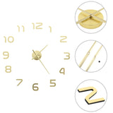 Vidaxl 3D -Wanduhr 100 cm xxl moderne Goldfarbe