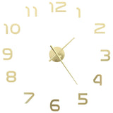 Vidaxl 3D -Wanduhr 100 cm xxl moderne Goldfarbe