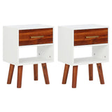 Vidaxl nachtkastjes 2 st 40x30x57 cm massief acaciahout