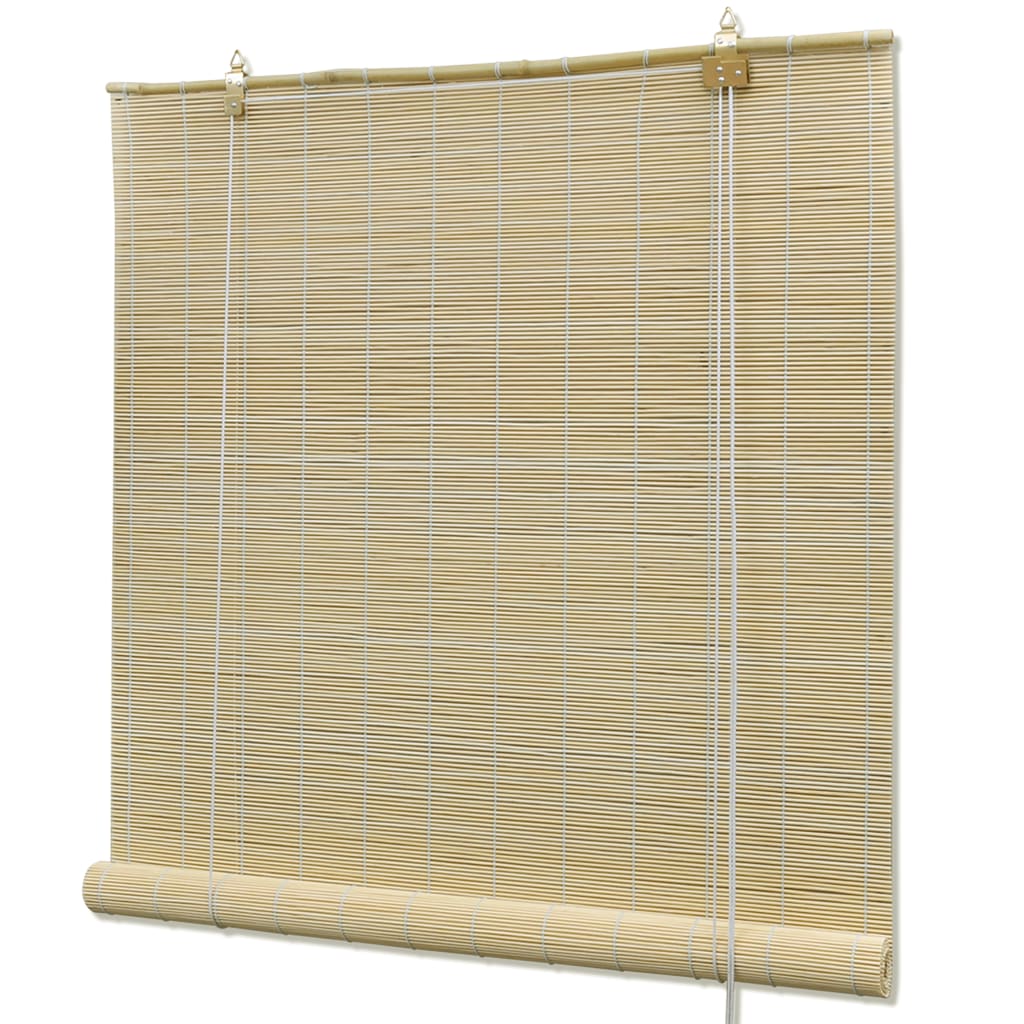 Vidaxl rouleau aveugle 100x220 cm bambou naturel