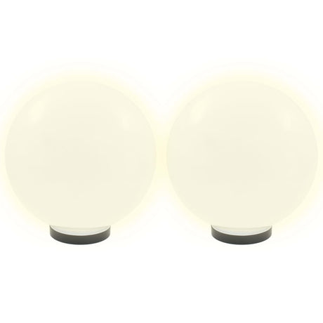Vidaxl led-bollampen 2 st rond 30 cm pmma