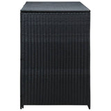 Bidaxl containerlagring dubbel 148x80x111 cm poly rattan svart