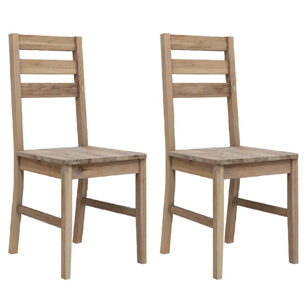 Vidaxl eetkamerstoelen 2 st massief acaciahout