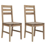 Vidaxl eetkamerstoelen 2 st massief acaciahout