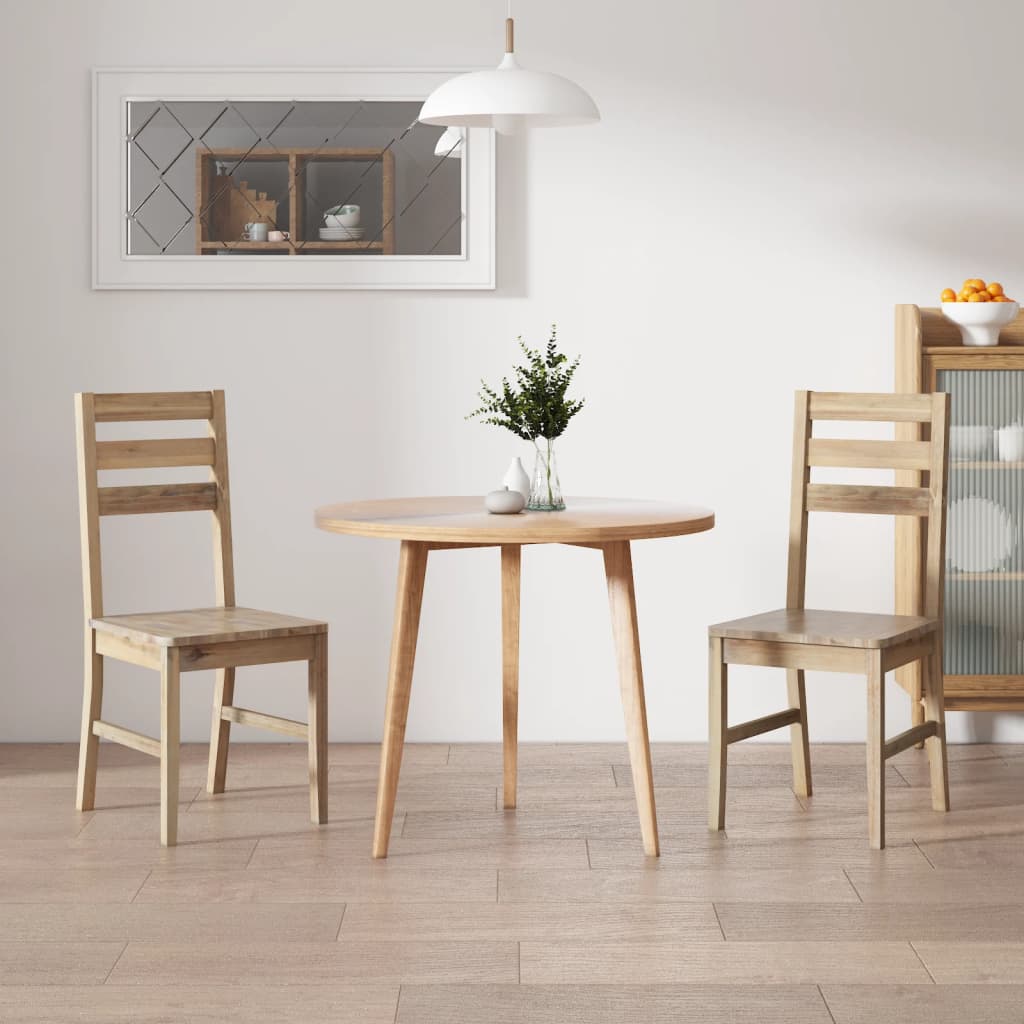 Vidaxl eetkamerstoelen 2 st massief acaciahout