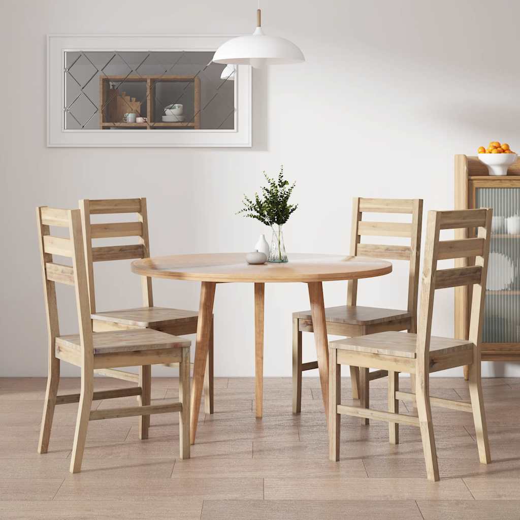 Vidaxl eetkamerstoelen 4 st massief acaciahout