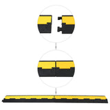 Vidaxl kabelbeschermer drempel 2 tunnels 101,5 cm rubber