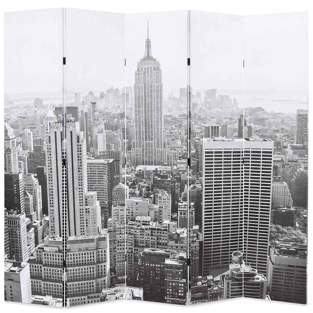 Vidaxl kamerscherm new york bij daglicht 200x170 cm zwart en wit