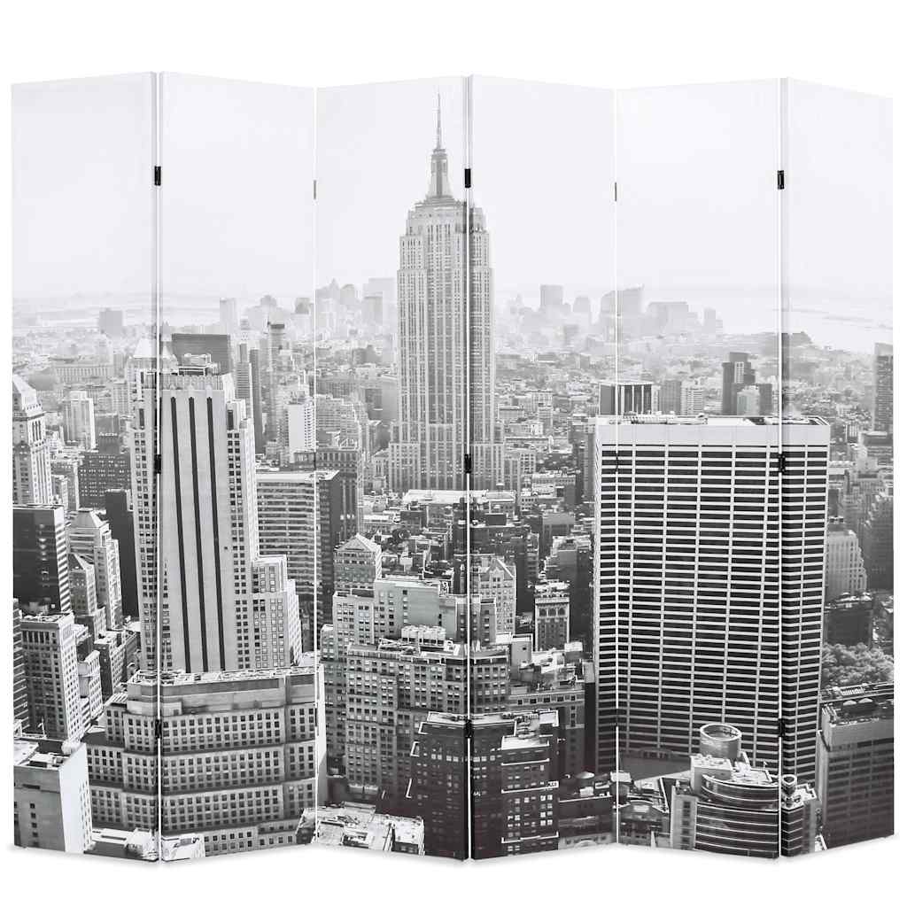 Vidaxl kamerscherm new york bij daglicht 228x170 cm zwart en wit