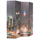 Vidaxl kamerscherm inklapbaar new york bij nacht 160x170 cm