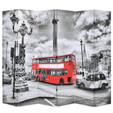 Vidaxl kamerscherm inklapbaar londen bus 228x170 cm zwart en wit