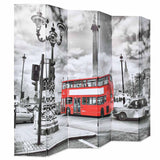 Vidaxl kamerscherm inklapbaar londen bus 228x170 cm zwart en wit