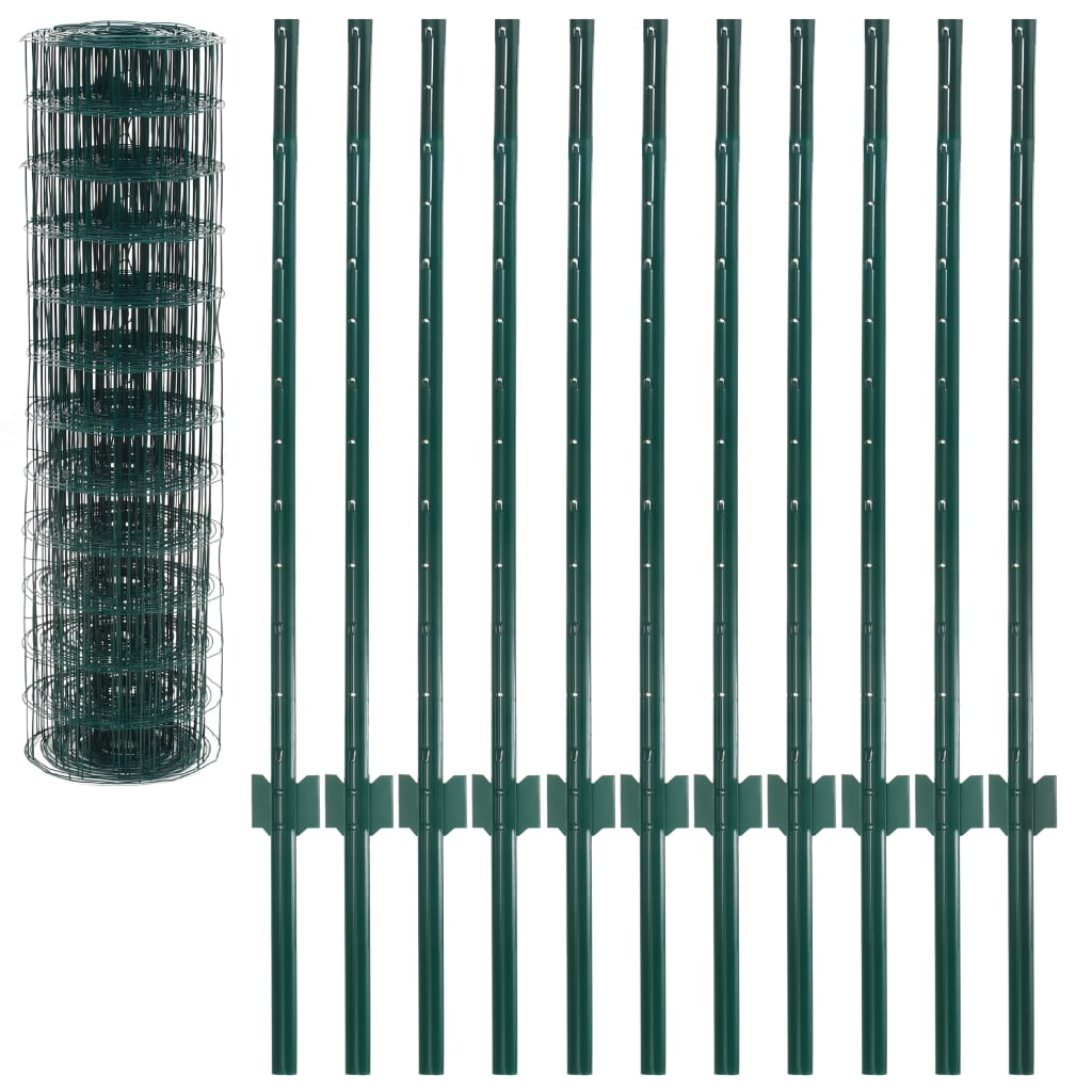 Vidaxl Hek 20x1 m Steel Green