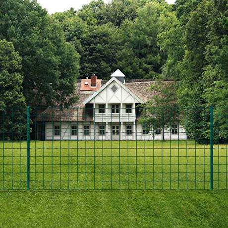 Vidaxl euro hek 20x1,2 m staal groen