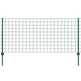 Vidaxl euro hek 20x0,8 m staal groen