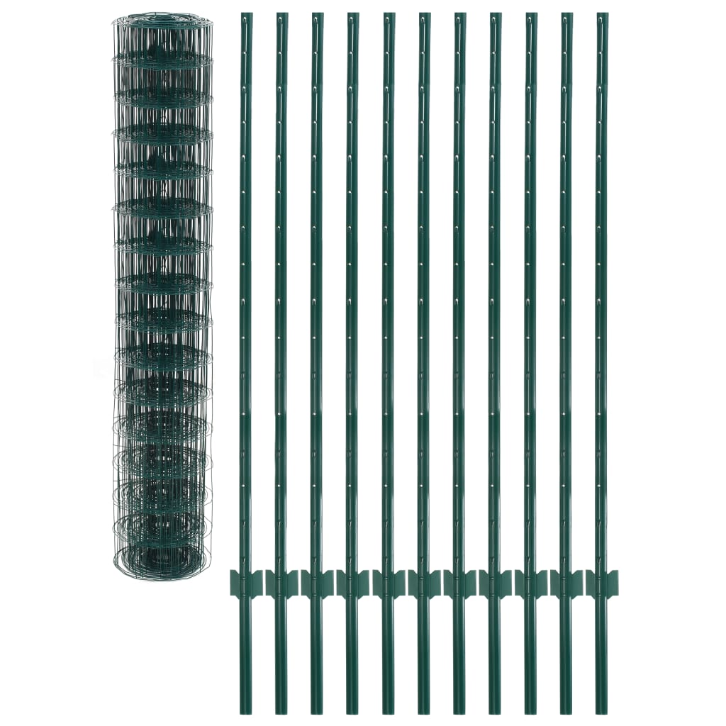 Vidaxl Hek 20x1.5 m Steel Green