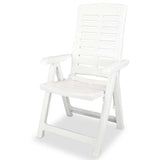 Vidaxl tuinstoelen 2 st verstelbaar kunststof wit
