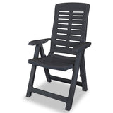 Vidaxl tuinstoelen 2 st verstelbaar kunststof antracietkleurig